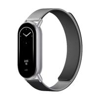 Magnetinis dirželis Xiaomi Smart Band 10 9 8 Loop Mi Band 10 laikrodžių apyrankės Xiaomi silikoninė apyrankė 9/8 NFC apyrankė MiBand 10 9 8 priedai Xiaomi Smart Band 10 juoda