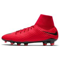 Nike Hypervenom Phelon 3 DF FG Aukštakulniai Patvarūs Lengvi Futbolo Batai Vyriški Futbolo Batai Raudoni Juodi 917764-616 44