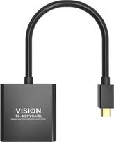 Vision TC-MDPVGA/BL Mini DisplayPort to VGA (D-Sub) Video Cable Adapter, Black