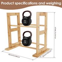 Wood 3D Printer Filament Storage Rack Desktop 2 Tier 3D Printer Filament Spool Holder Stand for Home Office Workshop Studio