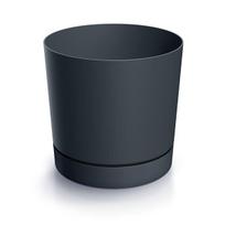Gėlių vazonas su lėkštute Prosperplast Tubo P DPOP110-S433, juodas