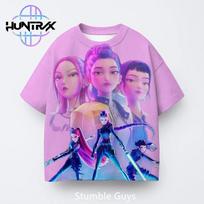 Kpop Demon Hunters Harajuku 3D Print Sports Quick-dry Breathable Boy Girl T-shirt Street Hip-hop Fashion Children Short-sleeve 170