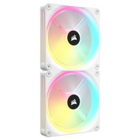 Corsair iCUE LINK QX140 RGB Series, PWM fan, 2-pack including RGB controller – 140mm, white, starter