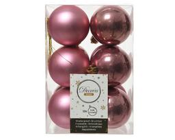 Plastikiniai eglutės žaisliukai DECORIS 22002, 6 cm, 12 vnt.