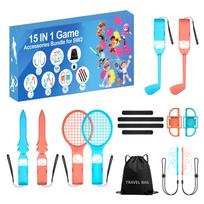 Nintendo Switch 15-in-1 Family Accessory Pack 2 – Orange and Blue Set