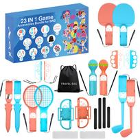 Nintendo Switch 23-in-1 Family Accessory Pack 2 – Orange and Blue Set