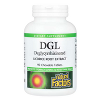 Natural Factors Deglycyrrhizinated Licorice DGL Root Extract 400 mg 90 chewable tab