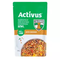 ACTIVUS & ŽALGIRIS grikiai su vištiena ir šitakių grybais, 250g