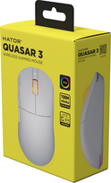 Quasar 3 PRO belaidė žaidimų pelė White