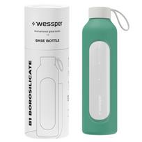 Stiklinis 1 l sporto butelis nepralaidus motyvaciniam bidonui Wessper B1