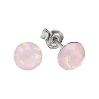 Sidabriniai auskarai moterims DiamondSky „Classic (Rose Water Opal)“ su Swarovski kristalais