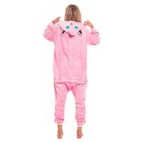 Moteriška Vientisa Pižama Kigurumi Onesie Jiggly Puff Pokemon Rožinė 165-175 Cm L, L