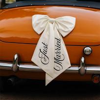 Ką tik susituokusių automobilio lankas Vestuvių pasiūlymo dekoracija Automobilio juosta Sužadėtuvių Nuotakos dušo Bachelorette vakarėlio aksesuaras Suvenyrai 1cps60x100cm