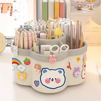 Rotating Desk Organizer - Multi-Compartment Storage Caddy, Durable PP Material - Ideal for Dorms and Office Desk Organization