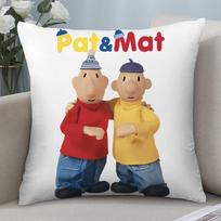 Animacinis P-Pat & Mat Pagalvės užvalkalas Trumpas pliušinis Pagalvės užvalkalai Sofos Dekoratyvinė Dovana Namų Dvispusės Spaudos Pagalvės užvalkalas 12x12Inch
