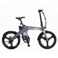 DYU T1 Elektrinis dviratis 36V 10Ah baterija, 250W variklis, 20 colių padangos, nuvažiuojamas atstumas 55km, maksimalus greitis 25km/h, sulankstomas elektrinis dviratis 36V 10Ah pilka