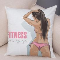 Seksuali grožio pagalvės užvalkalas Dekoratyvinis animacinis moters krūtinės užpakalio pagalvėlė Sofa Automobilis Namai Mada Mergaitė Poliesteris 40x40cm 16x16Inch