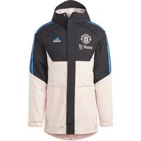 Adidas Manchester United Stadiono 2022-23 Laisvalaikio striukė su gobtuvu Unisex striukės Juoda HT4290 L