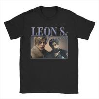 Residents Evils Game T-Shirt Men Leon Kennedy Leisure Pure Cotton Tees Crewneck Short Sleeve T Shirts Unique Tops S