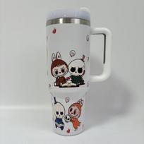 40OZ Puodelis su rankena 304 Nerūdijančio plieno Bingba puodelis Nešiojama termosinė puodelio automobilio puodelio 40oz-1180ml