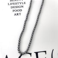 French Vintage Tahitian Black Pearl Necklace - Simple, Elegant Style for Women in Autumn and Winter