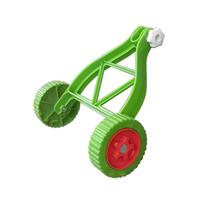 Adjustable Wheels Support Wheels Auxiliary Wheel Trimmer Attachment for Cordless Grass Trimmer for Comfortable Lawn Care žalia