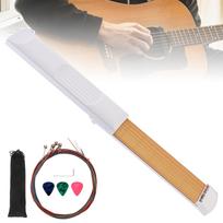 Akordų pirštų treniruoklis, Nešiojamas praktikos įrankis, 6 stygos, 6 skirsniai, ABS pirštų lenta, Nešiojamas kišeninis gitaros praktikos įrankis pradedantiesiems