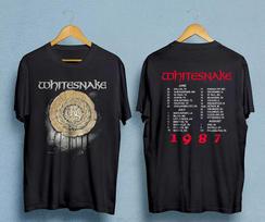 Vintažinis 80-ųjų WHITESNAKE savititulis 1987 m. turas koncertinis marškinėlis S