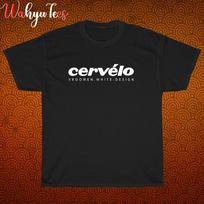 Nauja!  Cervelo dviračio logotipas Juoda  Pilka  Tamsiai mėlyna  Balta Dydis S-5XL Unisex Marškinėliai 3XL