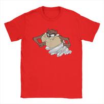 Tazed Tasmanian Devil Tornado Retro Poster T Shirts Men 100% Cotton Cool T-Shirt Round Collar Tees Clothes Plus Size S