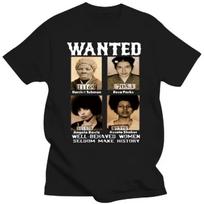 Ieškoma vyriškų drabužių Harriet Tubman Rosa Parks Angela Davis Assata Juodų vyrų spausdinimo marškinėliai Madingas viršus Medvilninis laisvalaikio viršus su apvalia apykakle S juoda