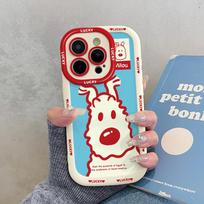 Curvy Puppy for IPhone16promax Puff Phone Case for Apple15plus14 Silicone13Cartoon12 For  iPhone 16
