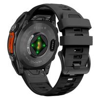 Fenix8 laikrodžio apyrankė Garmin Fenix 8 47mm 51mm E 7 7X 6 6X 5 5X/Epix Pro/Enduro 3 QuickFit 22mm 26mm Silikoninė apyrankė QuickFit 22mm juoda