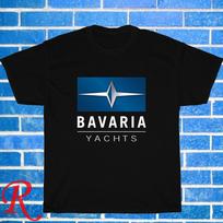 Nauja!  Bavaria Yachts Burlaivio Logotipas Juoda Pilka Tamsiai Mėlyna Balta Dydis S-5XL Unisex Marškinėliai 2XL