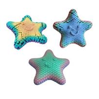 Sensorinis žaislas-fidget žvaigždė, 3D spausdinta, sąnarių žaislas, streso malšinimui, dėmesio sutelkimui, sklandžiai judančios dalys, nereikia surinkti, rankų terapijos žaislas blue