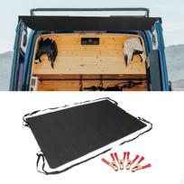 Kemperio galinių dvivėrių durelių markizės uždangalas, skirtas VW T5/T6 kemperiui, lengvas, juodas 180x114cm