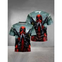 3D Spausdinti Karštas Superherojus Deadpool Kūdikio Drabužiai Vyriški Lauko Drabužiai Vaikams Berniukui Mergaitei Vaikui Viršus Marškinėliai 110