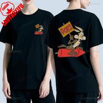 Wile E Coyote Animacinis Dvipusis Spausdintas Marškinėliai Unisex Mados Y2k Marškinėliai Klasikiniai Manga Grafiniai Medvilniniai Marškinėliai Vasariniai Camisetas viršus S