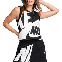 Nike A Mesh Slim Fit Tank Top Women Tops Black White FN2256-010 XL