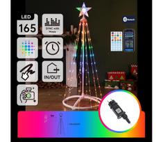 Aigostar - LED RGBICW Lauko kalėdinė dekoracija 165xLED/230V 1,8m IP44 + nuotolinio valdymo pultas