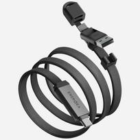 Energea Kabel Sheath Travel 2-in-1 USB-C to USB-C/USB-A 480Mbps 60W 1.2m gunmetal
