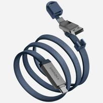 Energea Cable Sheath Travel 2-in-1 USB-C to USB-C/USB-A 480Mbps 60W 1.2m blue