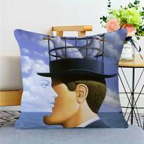 Art R-Rene-Magritte Decorative Room Aesthetics Pillow Case Home Decor Bedroom Sofa Bed Couch Pillow Cover 45x45 12x12Inch