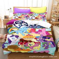 My Little Pony Bedding Sets Comforter Quilt Bed Cover Duvet Cover Pillow Case 2-3 Pieces Sets Kids Adult Size Home Decor EU Single 135x200cm