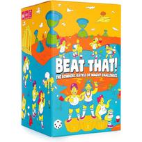 Žaidimas „Beat That Game“ ir buities daiktų plėtinys – kombinuotas rinkinys iš Gutter Games, šeimos vakarėliams, 2 žaidėjams