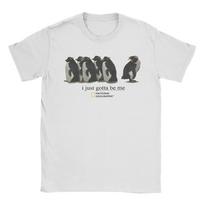 Man Teko Pasidaryti Savo Linksmu Pingvino T-shirt Vyrams Medvilninis Linksmas T-shirt Su Apvalia Kaklo Iškirpte Trumpomis Rankovėmis Viršutinis Drabužis Laisvalaikio Mados Spaudinys Y2K Viršutinės Dalys 4XL