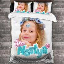 Like Nastya Patalynės Komplektas Viengulis Twin Pilnas Karalienės Karaliaus Dydžio Lova Suaugusiųjų Vaikų Miegamojo Antklodės Užvalkalų Komplektai 3D Spausdinimas Anime Kawaii 012 70x133cm