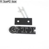 GTI automobilio priekinių grotelių ženklelis Metalinis GTI logotipo lipdukas VW Polo Golf 5 6 Passat B3 Scirocco Tiguan Jetta Touareg Beetle Touran CC