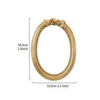 Auksinis Dervos Nuotraukų Rėmelis Ovalus Nuotraukų Rėmelis Vintažinis Namų Dekoras 6inch beige