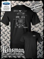 Ford Mustang Blueprint 2-Sided T-Shirt - Official Licensed Product M